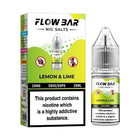 Flow Bar 10ml Nic Salt & Aspire Gotek X Pod Kit - Eliquid Base-Lemon & Lime