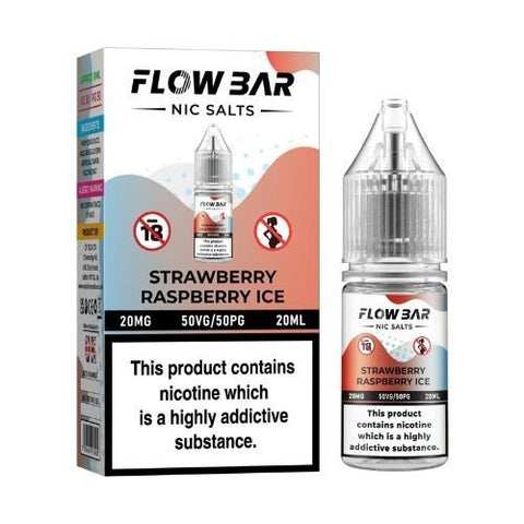 Flow Bar 10ml Nic Salt & Aspire Gotek X Pod Kit - Eliquid Base-Strawberry Raspberry Ice