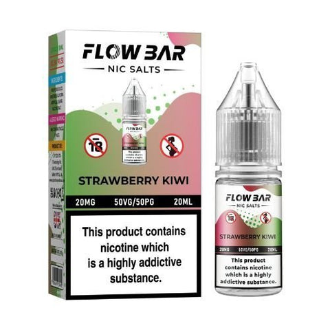 Flow Bar 10ml Nic Salt & Aspire Gotek X Pod Kit - Eliquid Base-Strawberry Kiwi