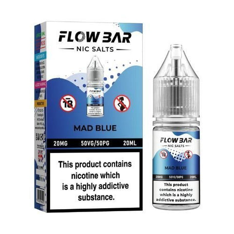 Flow Bar 10ml Nic Salt & Aspire Gotek X Pod Kit - Eliquid Base-Mad Blue