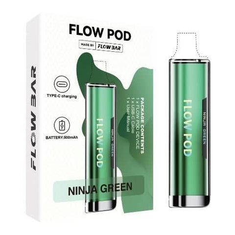Flow Pod CP600 Vape Device Kit - Eliquid Base - Ninja Green