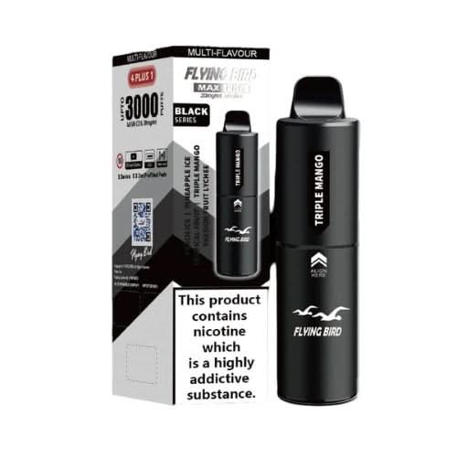 Flying Bird Max Pro 3000 Puffs Disposable Vape 20mg - Black Series