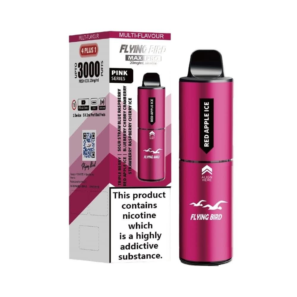 Flying Bird Max Pro 3000 Puffs Disposable Vape 20mg  - Pink Series