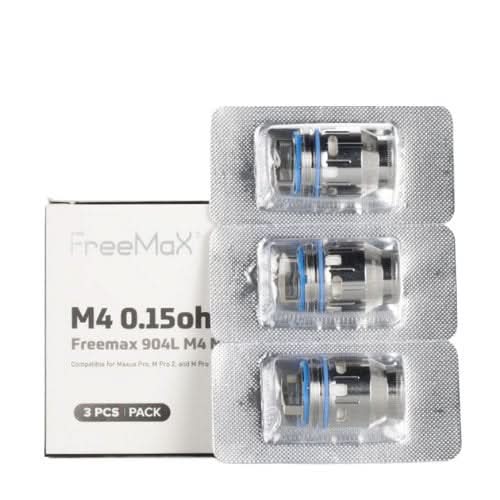 FreeMax Maxus Pro 904L M Replacement Coils (3Pcs) - Eliquid Base - 0.15 ohm 904L M4 Quad Mesh