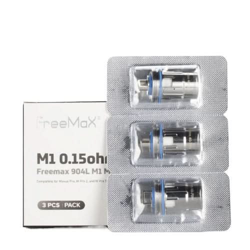 FreeMax Maxus Pro 904L M Replacement Coils (3Pcs) - Eliquid Base - 0.15 ohm 904L M1 Single Mesh