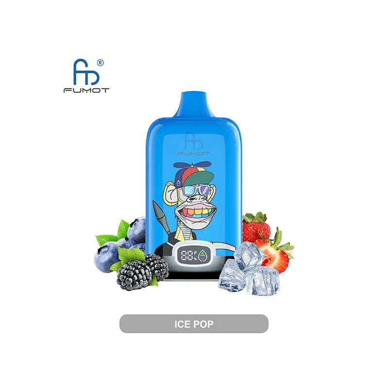 Fumot 12000 Puffs Digital Disposable Vape - Eliquid Base - Ice pop