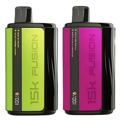 Fusion 15000 Puffs 2 In 1 Disposable Vape Device - 20MG - Eliquid Base - Grape Ice Shisha / Double Apple Shisha