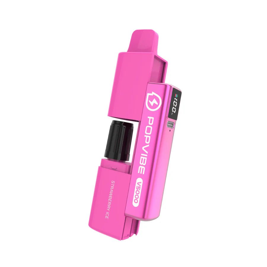 Geekvape PopVibe V5000 Disposable Vape Pod Kit | Box of 5 - Eliquid Base - Strawberry Ice