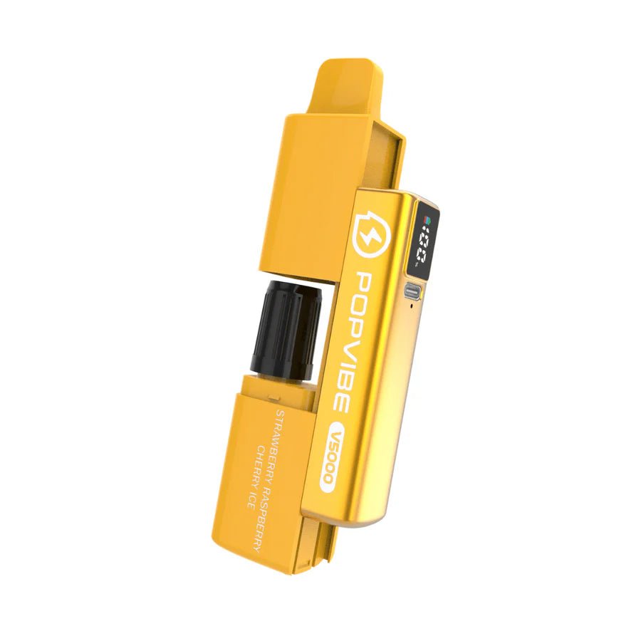 Geekvape PopVibe V5000 Disposable Vape Pod Kit | Box of 5 - Eliquid Base - Strawberry Raspberry Cherry Ice