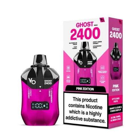 Ghost 2400 Puffs Disposable Vape Kit - Eliquid Base-Pink Edition