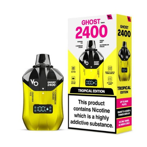Ghost 2400 Puffs Disposable Vape Kit - Eliquid Base-Tropical Edition