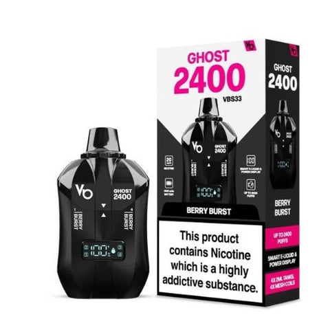 Ghost 2400 Puffs Disposable Vape Kit - Eliquid Base-Berry Burst