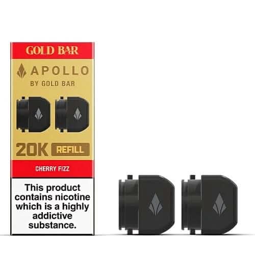 Gold Bar Apollo 20000 Replacement Pods - Eliquid Base - Cherry Fizz