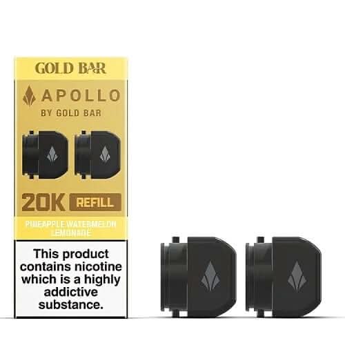 Gold Bar Apollo 20000 Replacement Pods - Pineapple Watermelon Lemonade