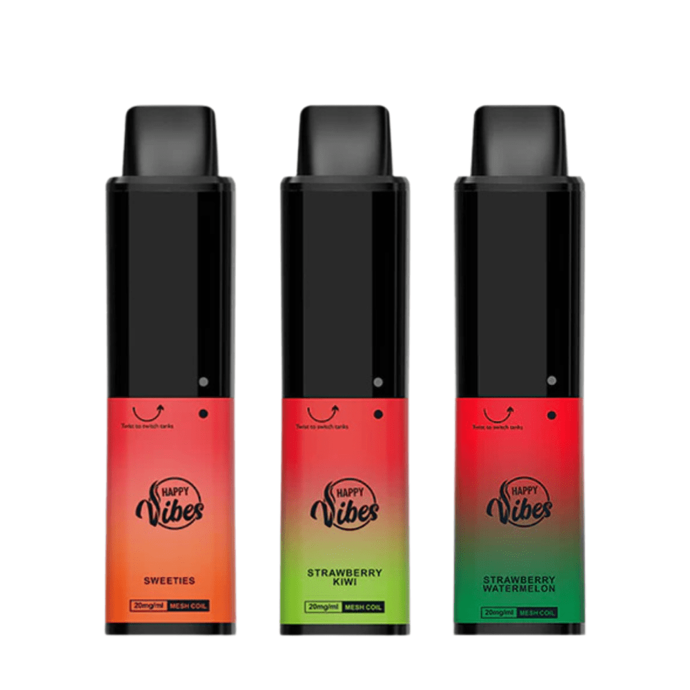 Happy Vibes Twist 2400 Disposable Vape Device - Eliquid Base - Apple Peach