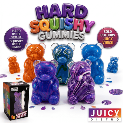 Hard Squishy Gummies Bear Super Solid Sensory Stress Relief Squeeze Toy - Vapewholesalesupplier