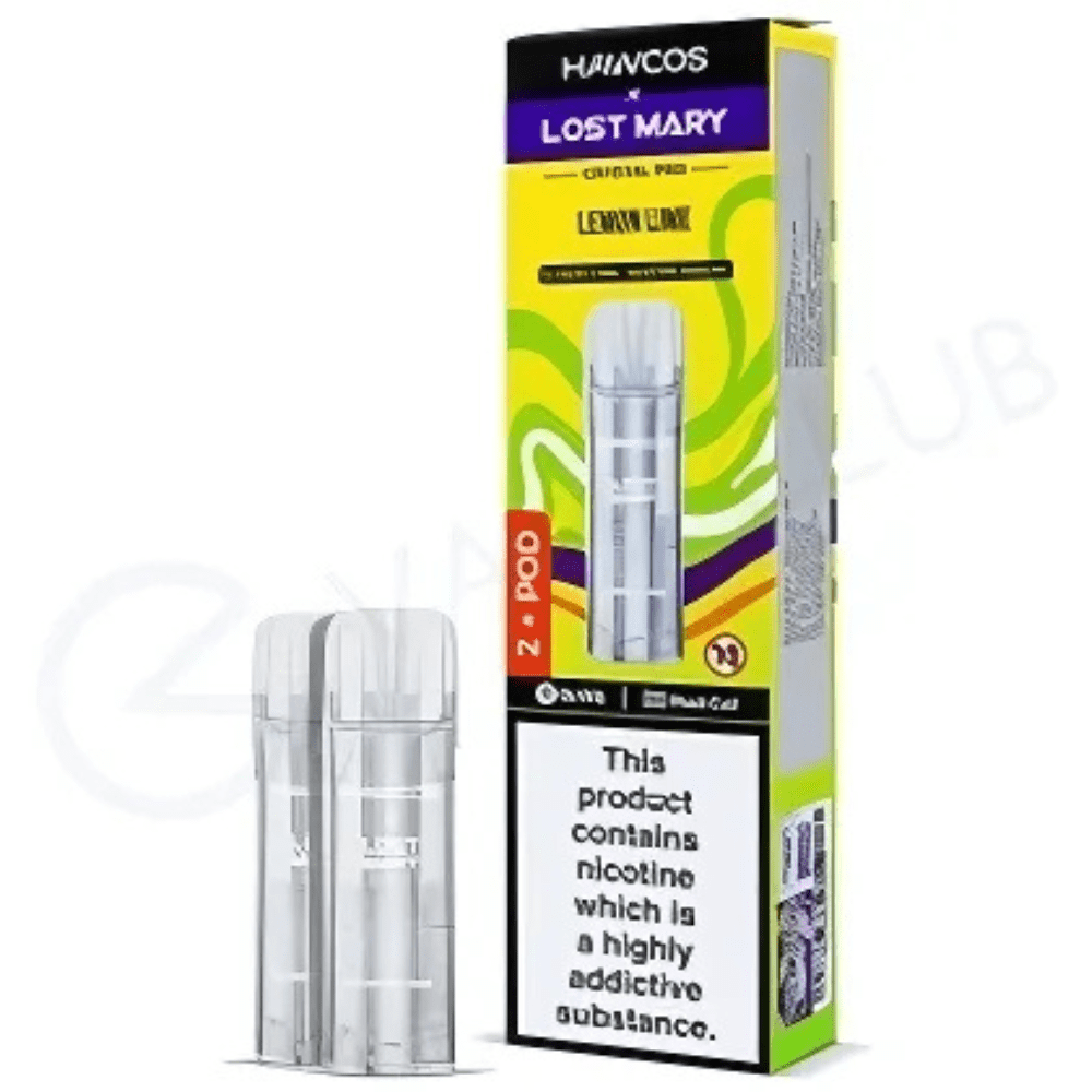 Hawcos x Lost Mary Crystal Pro Prefilled Pods - Eliquid Base - Lemon Lime
