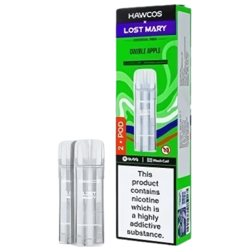 Hawcos x Lost Mary Crystal Pro Prefilled Pods - Eliquid Base - Double Apple