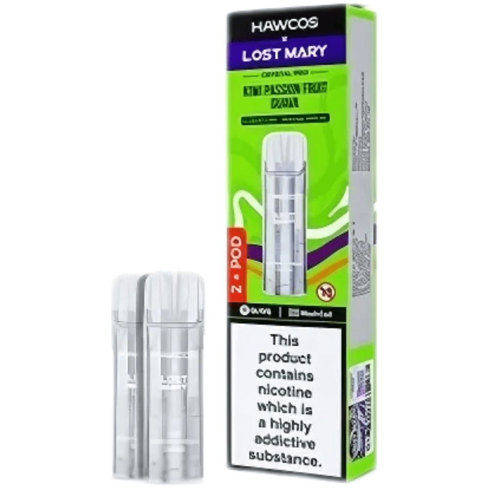 Hawcos x Lost Mary Crystal Pro Prefilled Pods - Eliquid Base - Kiwi Passion Fruit Guava