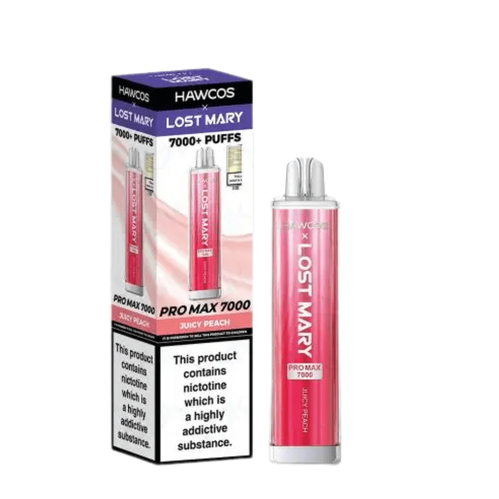Hawcos x Lost Mary Pro Max 7000 disposable vape Device - Eliquid Base - Juicy Peach