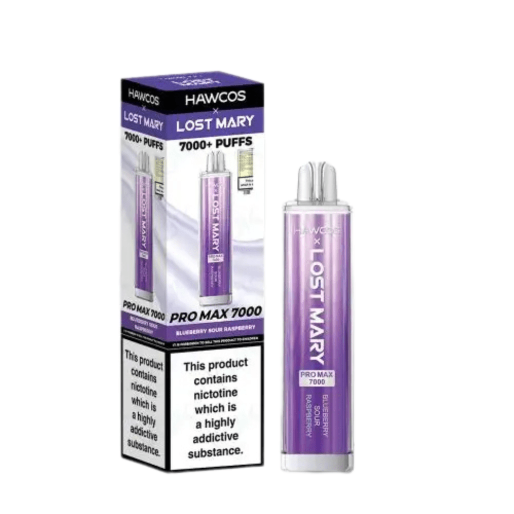 Hawcos x Lost Mary Pro Max 7000 disposable vape Device - Eliquid Base - Blueberry Sour Raspberry