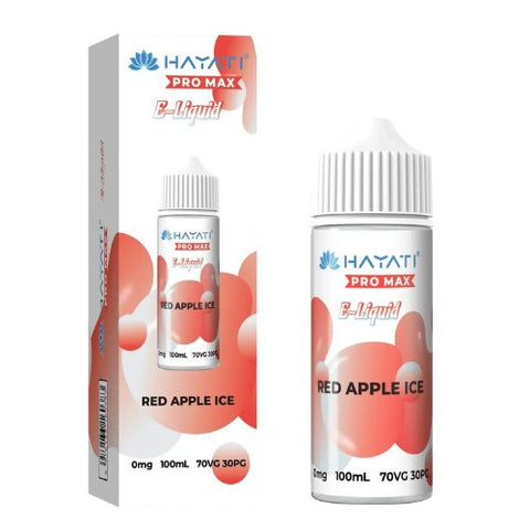 Hayati Pro Max 100ml Nic Salt E-Liquid - Eliquid Base-Red Apple Ice
