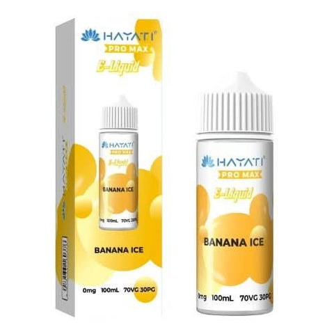 Hayati Pro Max 100ml Nic Salt E-Liquid - Eliquid Base-Banana Ice