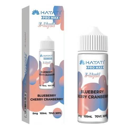 Hayati Pro Max 100ml 70VG/30PG  E-Liquid -Blueberry Cherry Cranberry