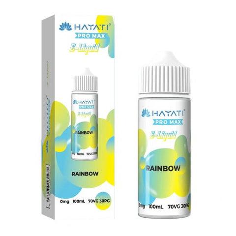 Hayati Pro Max 100ml Nic Salt E-Liquid - Eliquid Base-Rainbow