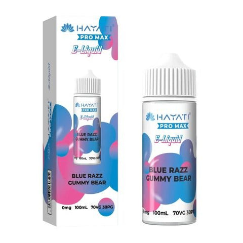 Hayati Pro Max 100ml Nic Salt E-Liquid - Eliquid Base-Blue Razz Gummy Bear