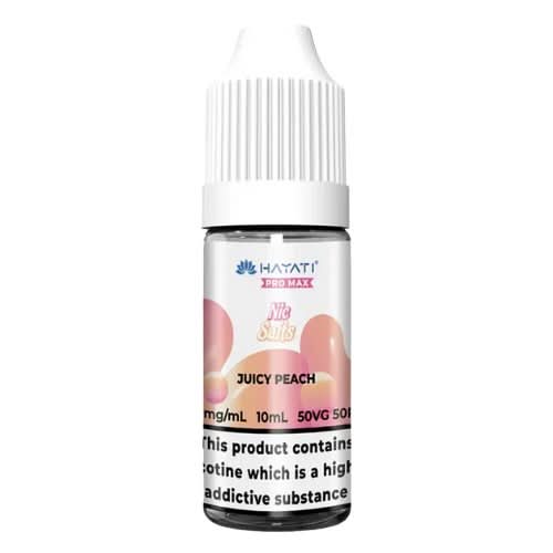 Hayati Pro Max 10ml Nic Salt E-Liquid - Pack of 10 - Juicy Peach