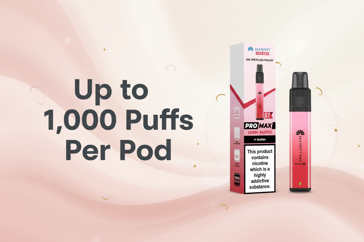 Up to 1,000 Puffs Per Pod