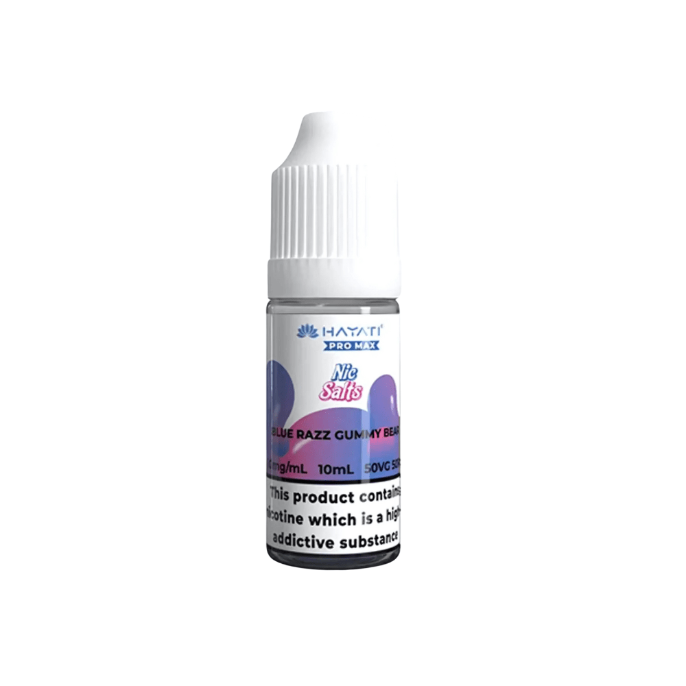 Hayati Pro Max NIC Salt 10ml E - liquid - Blue Razz Gummy Bear - Eliquid Base - Blue Razz Gummy Bear
