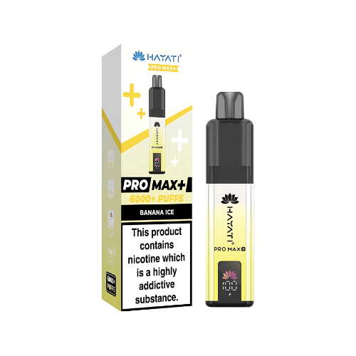 Hayati Pro Max Plus 6000 Disposable Vape Device  20mg  ,   Banana Ice