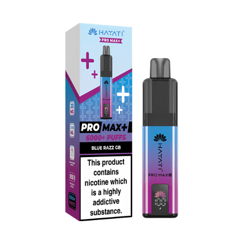 Hayati Pro Max Plus 6000 Disposable Vape Device  20mg  ,    Blue Razz GB