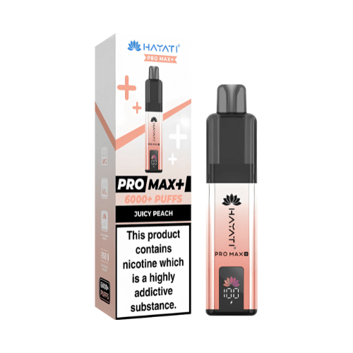 Hayati Pro Max Plus 6000 Disposable Vape Device  20mg  ,    Juicy Peach