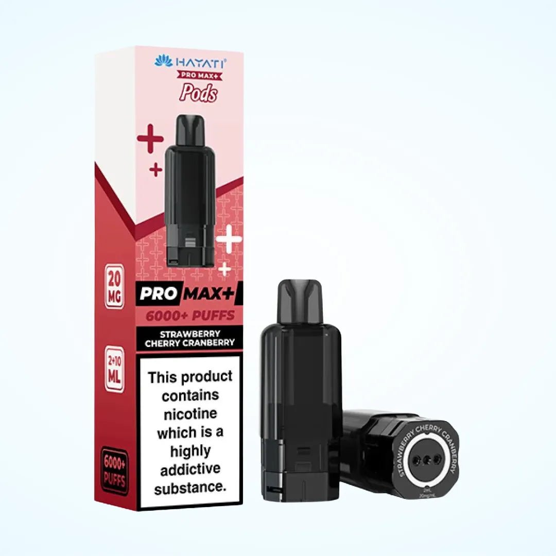 Hayati Pro Max Plus 6000 Pre - Filled Pods - Eliquid Base - Strawberry Cherry Cranberry