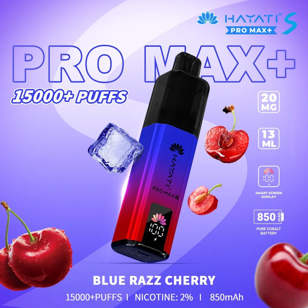 Hayati Pro Max+ S 15000 Puffs Prefilled Pod Kit - Eliquid Base - Blue Razz Cherry