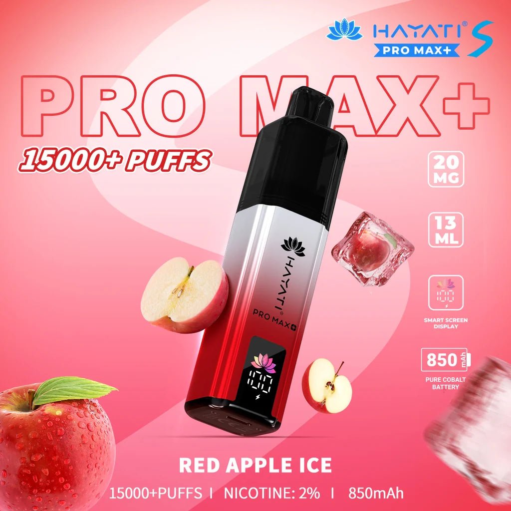 Hayati Pro Max+ S 15000 Puffs Prefilled Pod Kit - Eliquid Base - Red Apple Ice