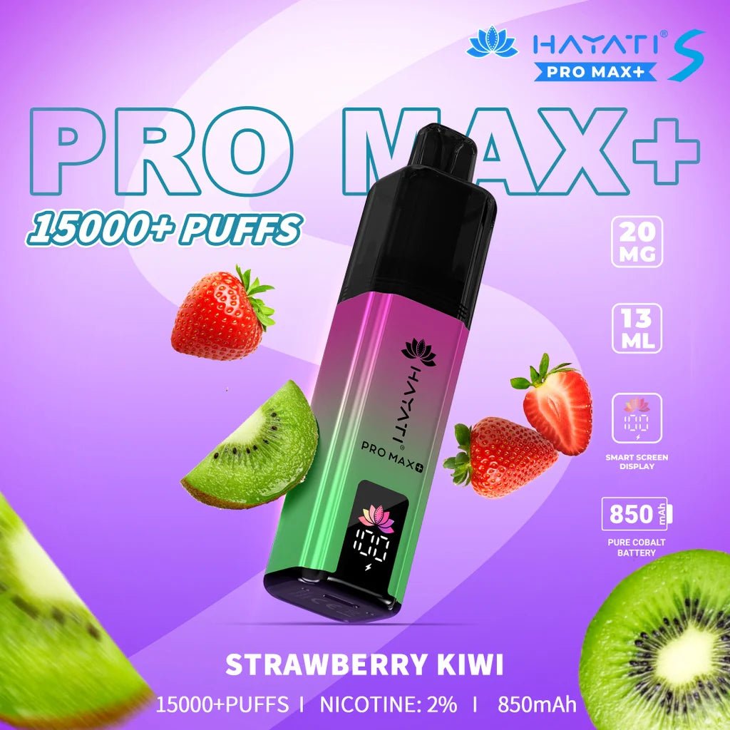Hayati Pro Max+ S 15000 Puffs Prefilled Pod Kit - Eliquid Base - Strawberry Kiwi