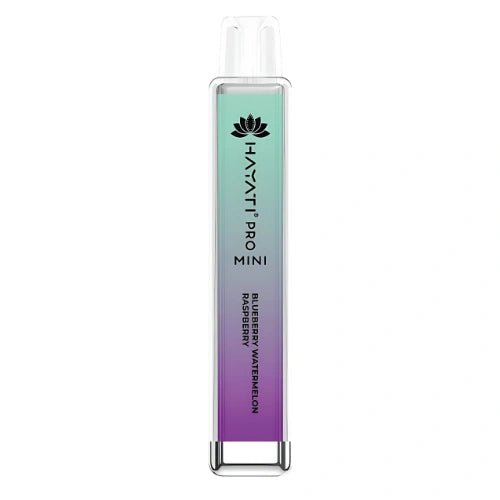 Hayati Pro Mini 600 Puff Disposable Vape Device - Eliquid Base - Blueberry Watermelon Raspberry