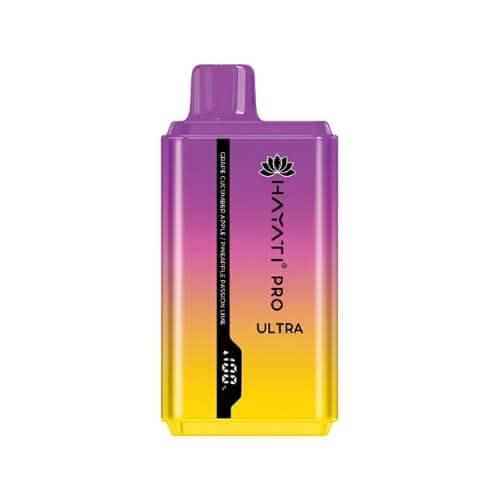 Hayati Pro ultra 15000 Puff Disposable Vape Device-20MG - Grape Cucumber Apple / Pineapple Passion Lime