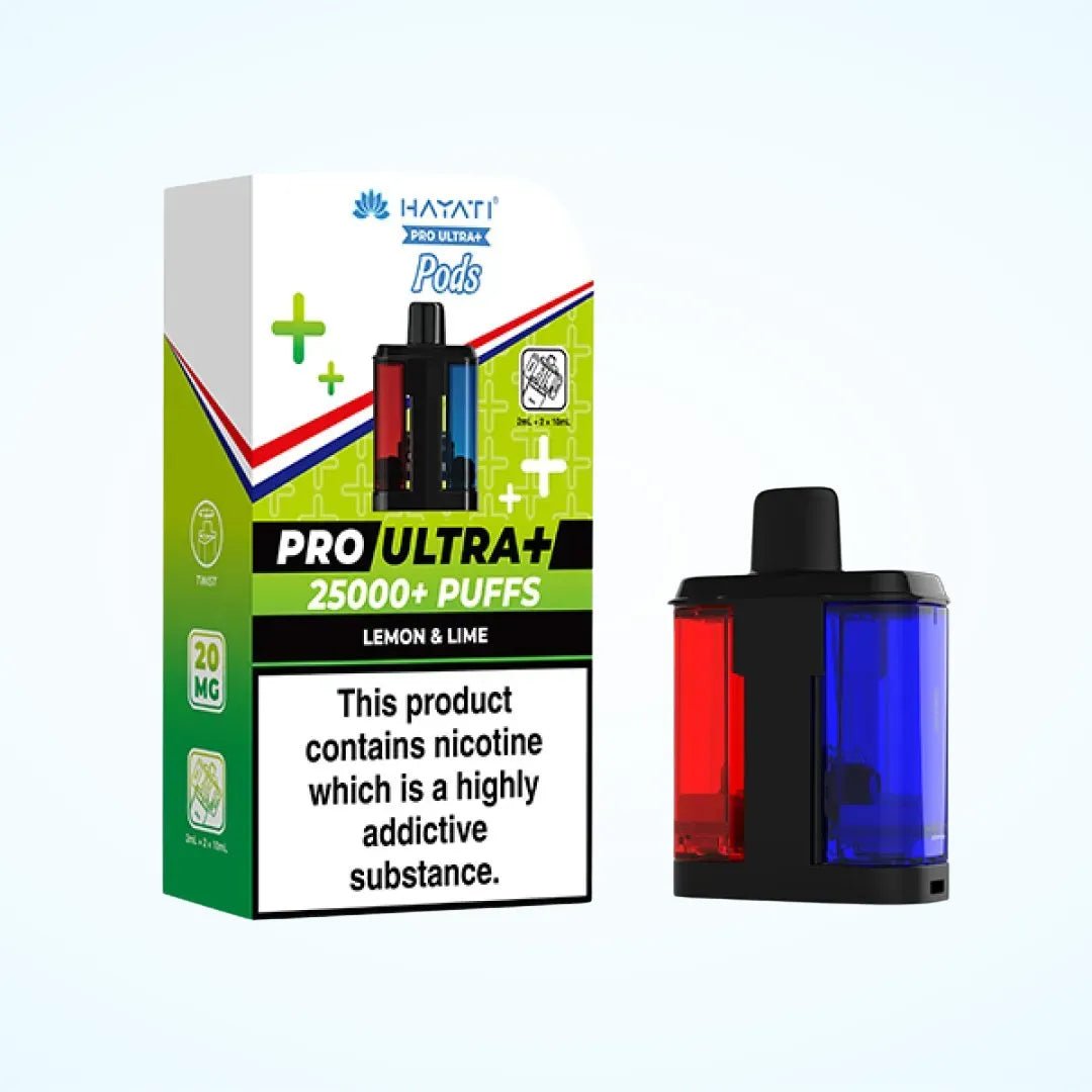 Hayati Pro Ultra Plus 25K Prefilled Pods - Eliquid Base - Lemon Lime