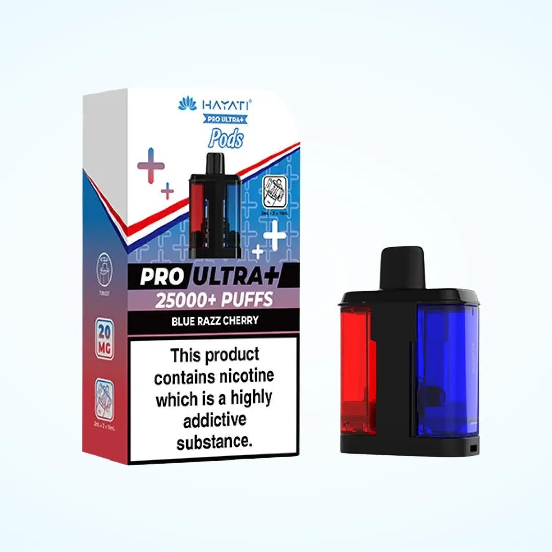 Hayati Pro Ultra Plus 25K Prefilled Pods - Eliquid Base - Blue Razz Cherry