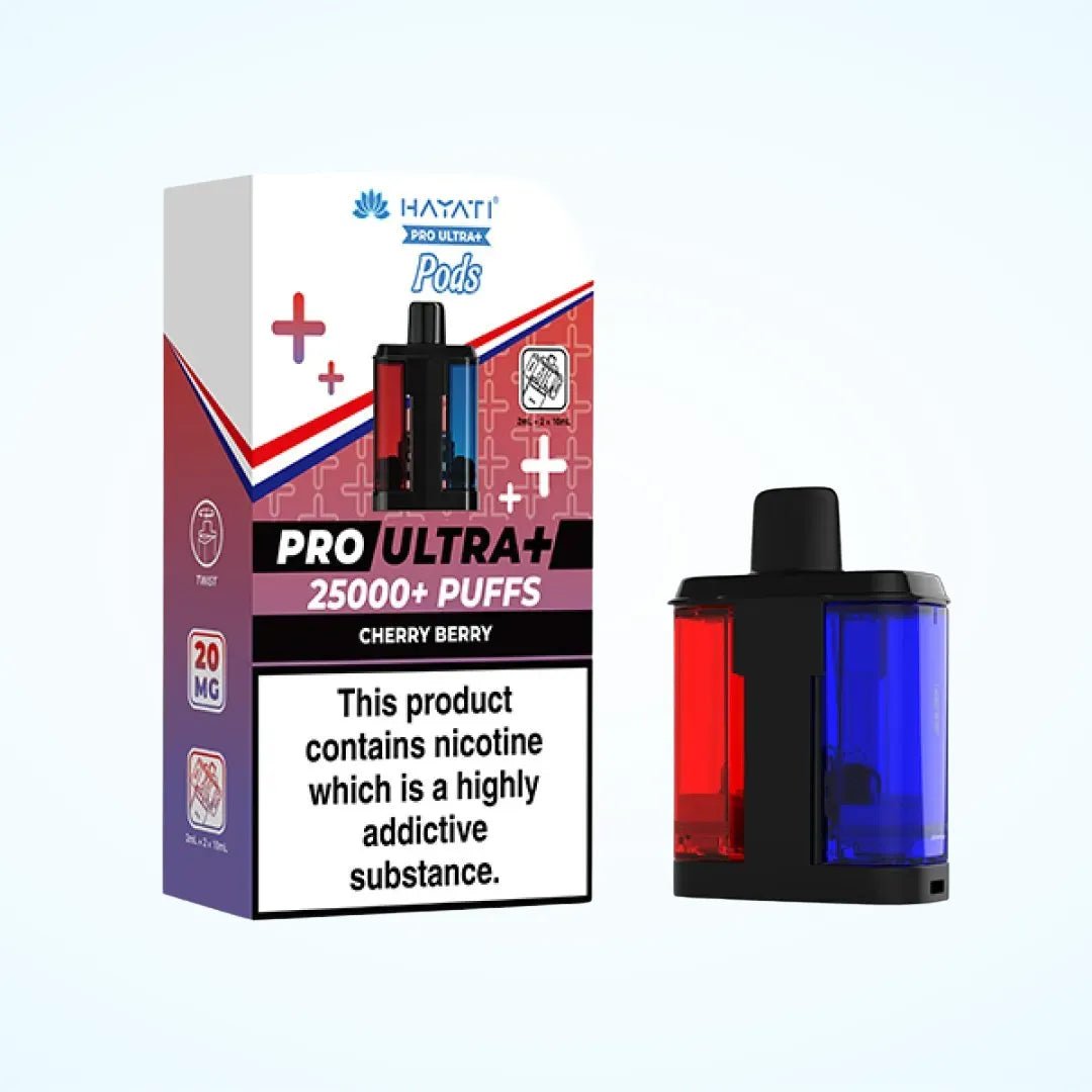 Hayati Pro Ultra Plus 25K Prefilled Pods - Eliquid Base - Cherry Berry