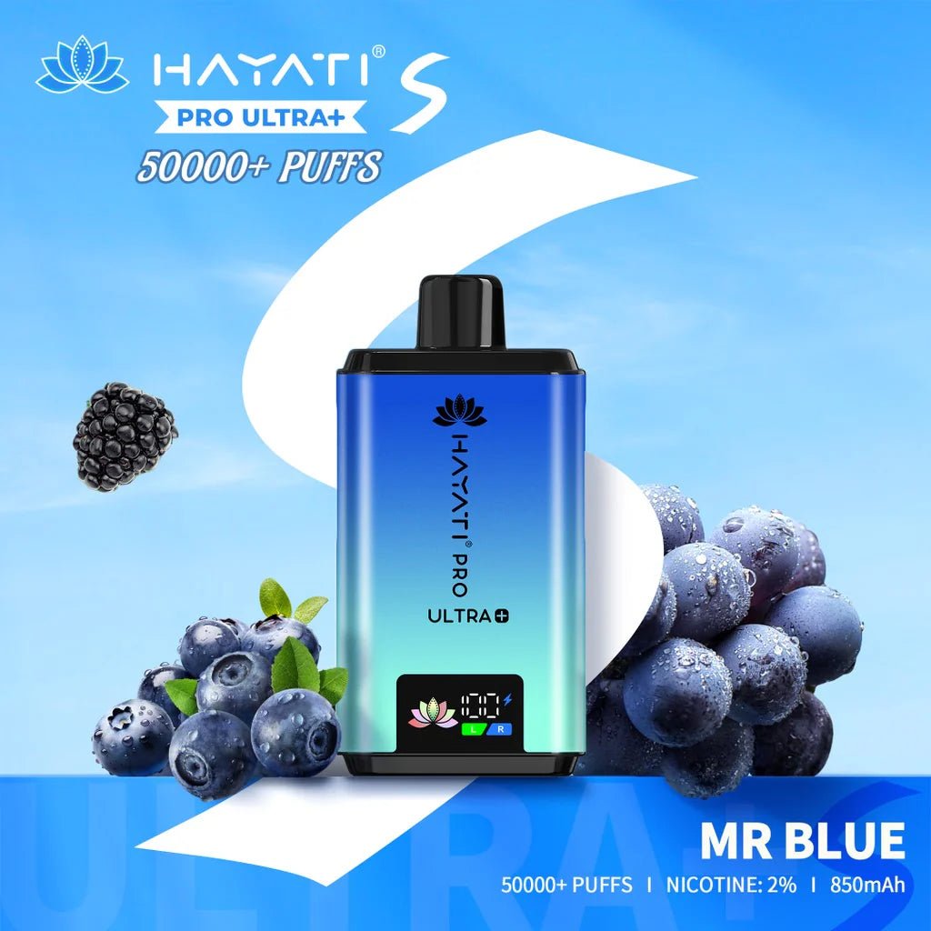 Hayati Pro Ultra + S 50000 Prefilled Pod Kit - Eliquid Base - Mr Blue