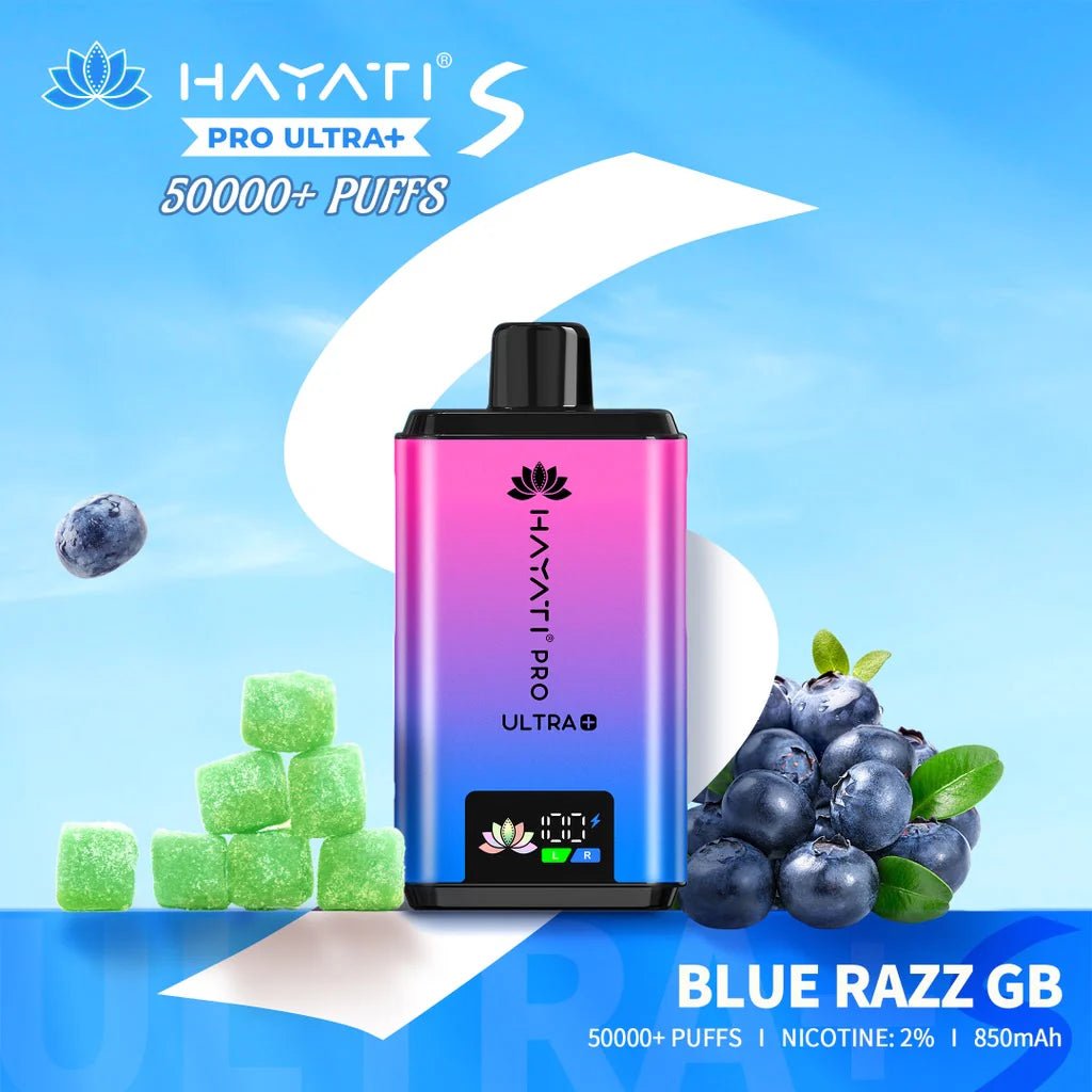 Hayati Pro Ultra + S 50000 Prefilled Pod Kit - Eliquid Base - Blue Razz GB