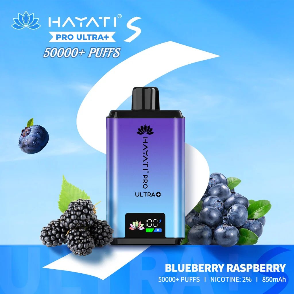 Hayati Pro Ultra + S 50000 Prefilled Pod Kit - Eliquid Base - Bueberry Raspberry