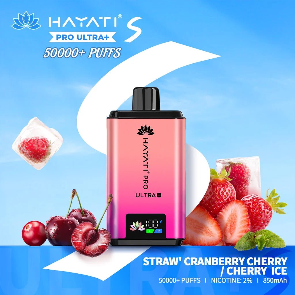 Hayati Pro Ultra + S 50000 Prefilled Pod Kit - Eliquid Base - Straw' Cranberry Cherry / Cherry Ice