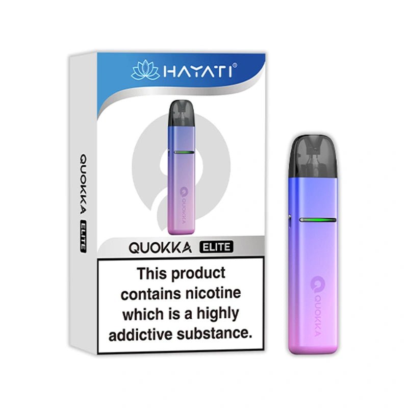Hayati Quokka Elite Pod Vape Kit - Eliquid Base - Pink Blue Gradient